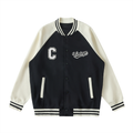 Two Tone Raglan Sleeve Varsity Jacket