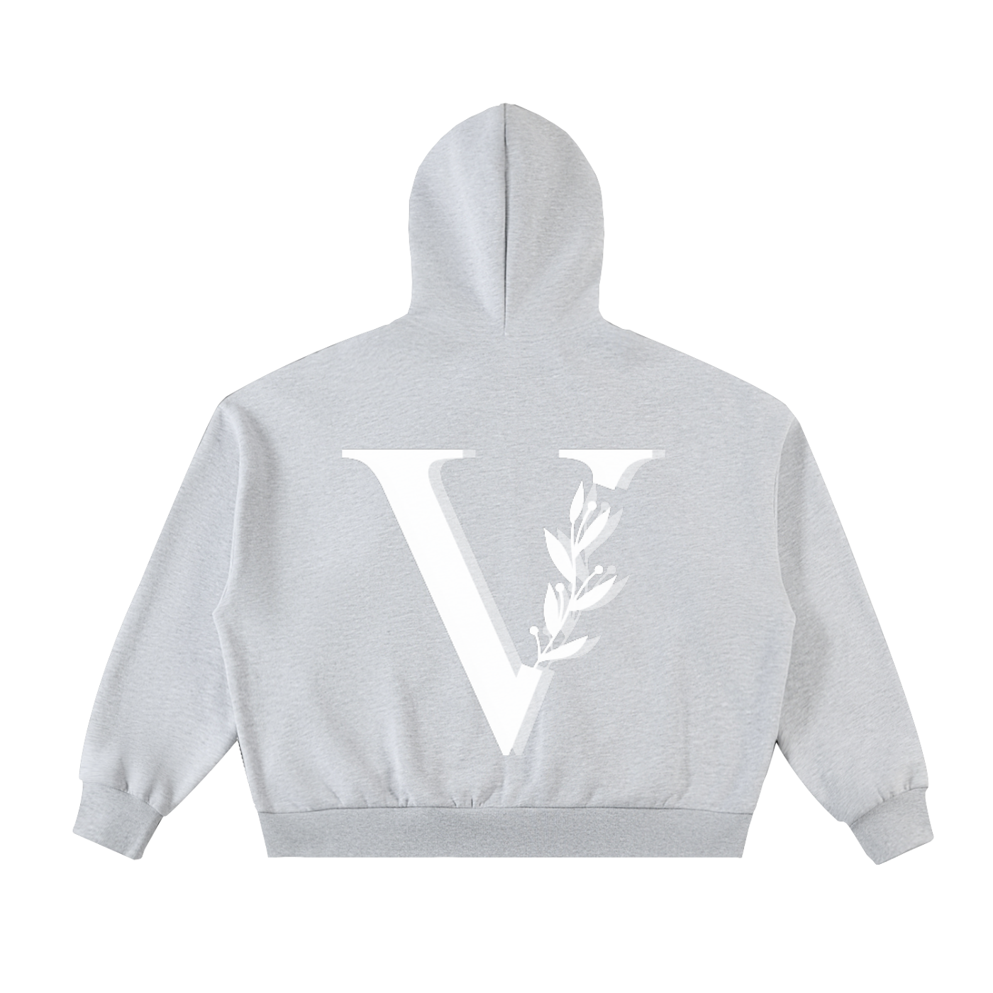 Fleeced Full-Zip Boxy Hoodie