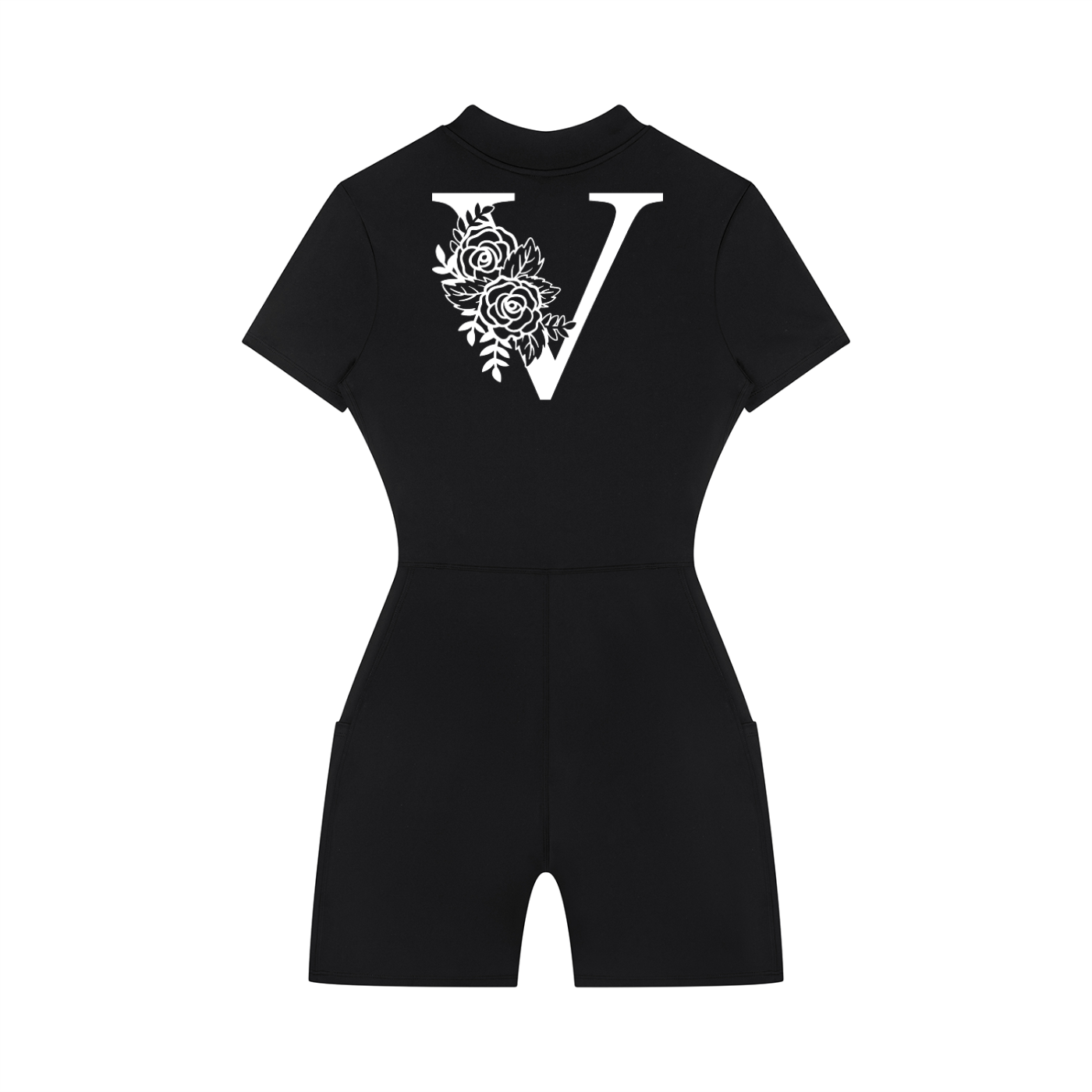 Women's Quarter-Zip Short Sleeve Romper