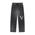 Sun Fade Raw Edge Straight-Leg Sweatpants