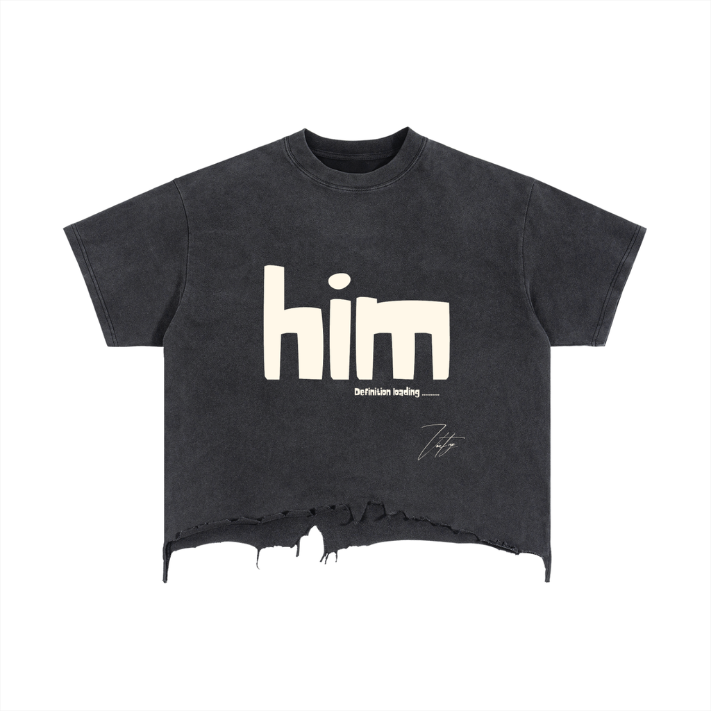 Vintage Wash Boxy Distressed Hem T-Shirt