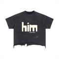 Vintage Wash Boxy Distressed Hem T-Shirt