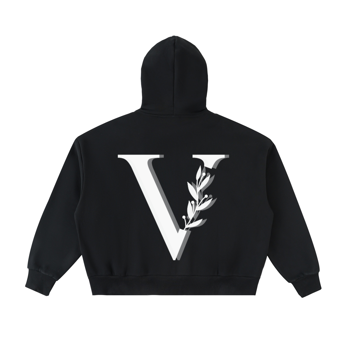 Fleeced Full-Zip Boxy Hoodie