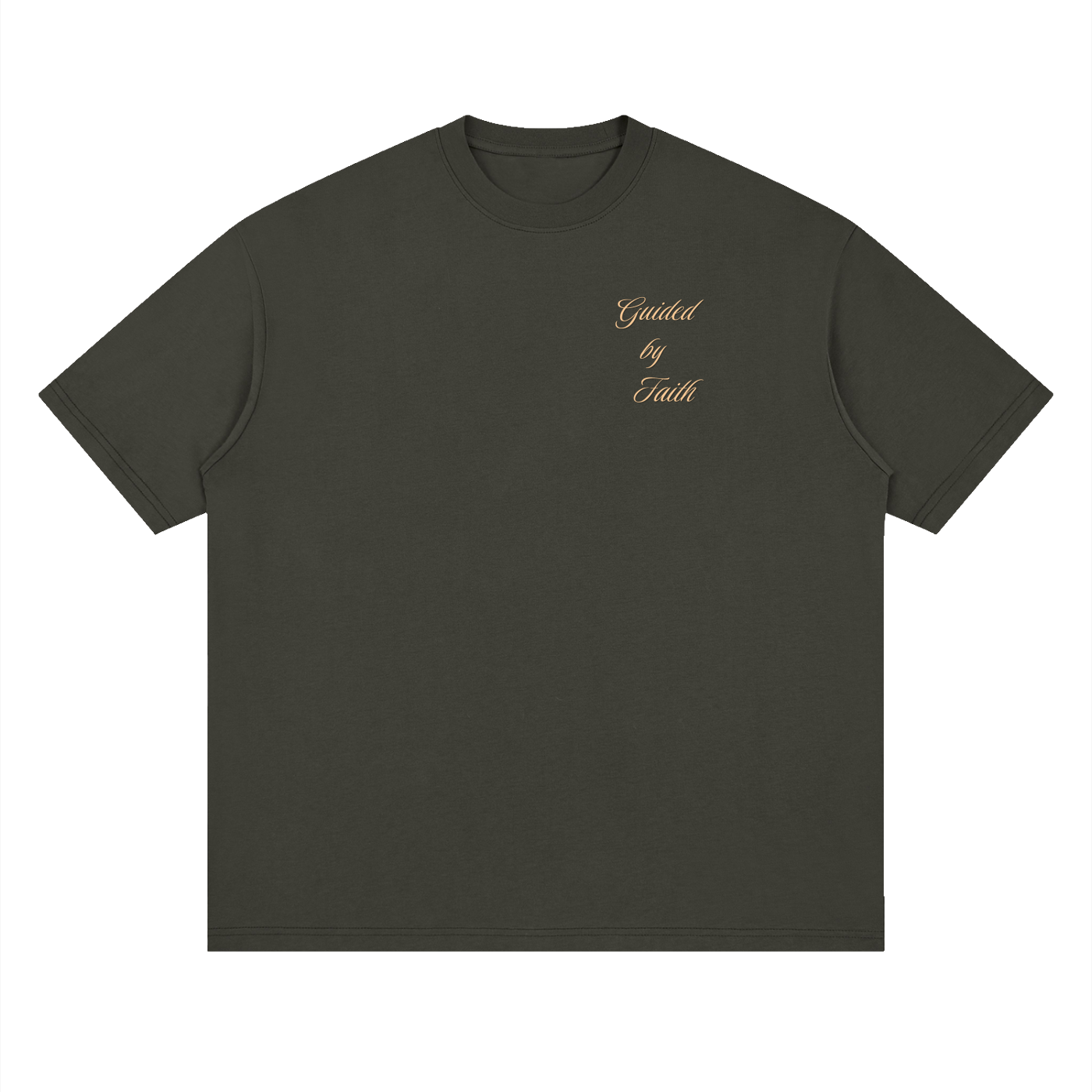 Philippians 4:13, Streetwear Loose Drop Shoulder T-Shirt "Guided by Faith Edition"