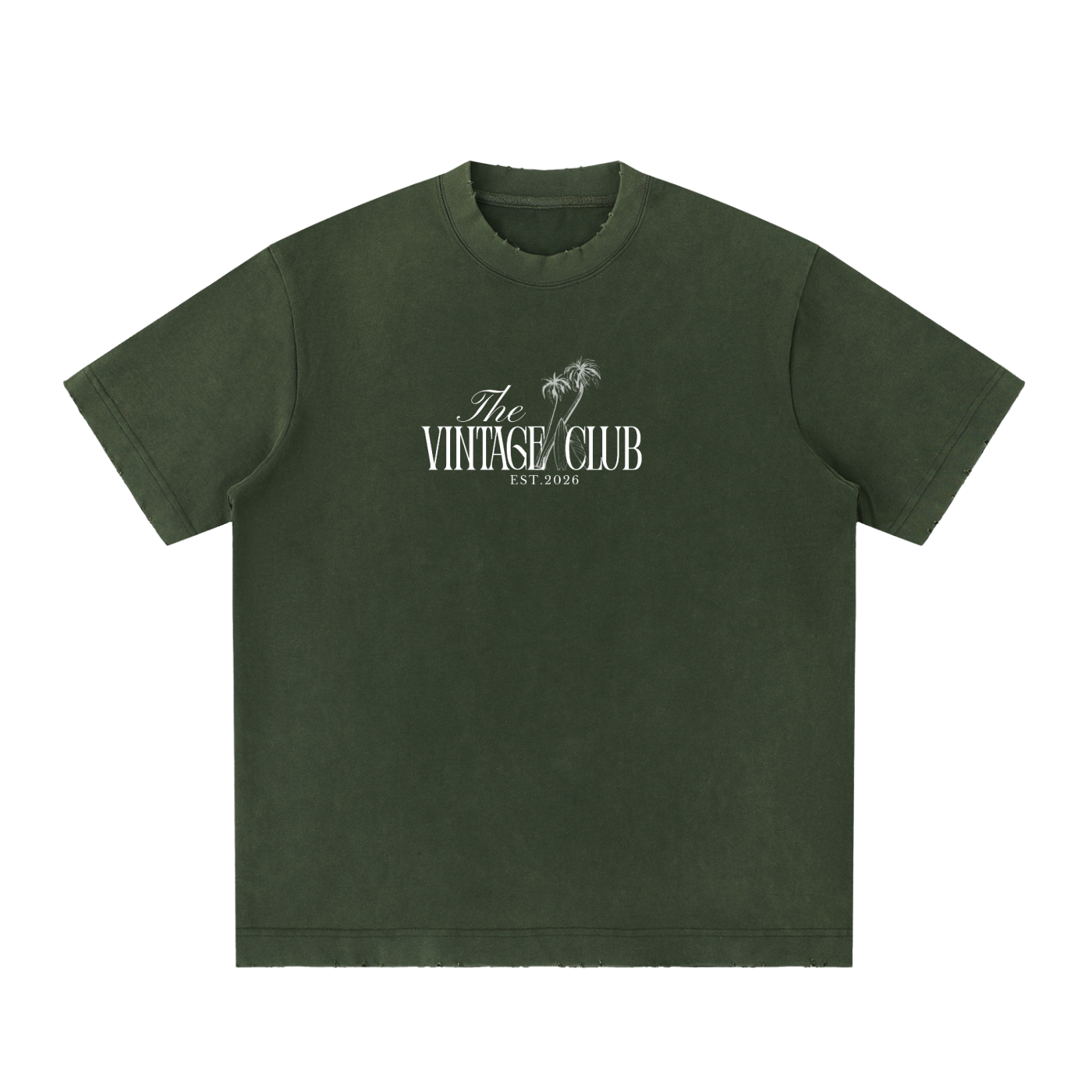 Heavyweight Vintage Washed Frayed T-Shirt