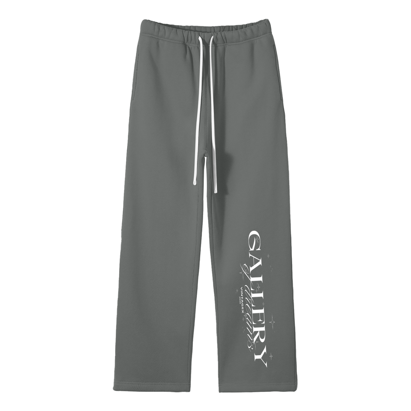 Vintage Unisex Solid Color Fleece Straight Leg Pants
