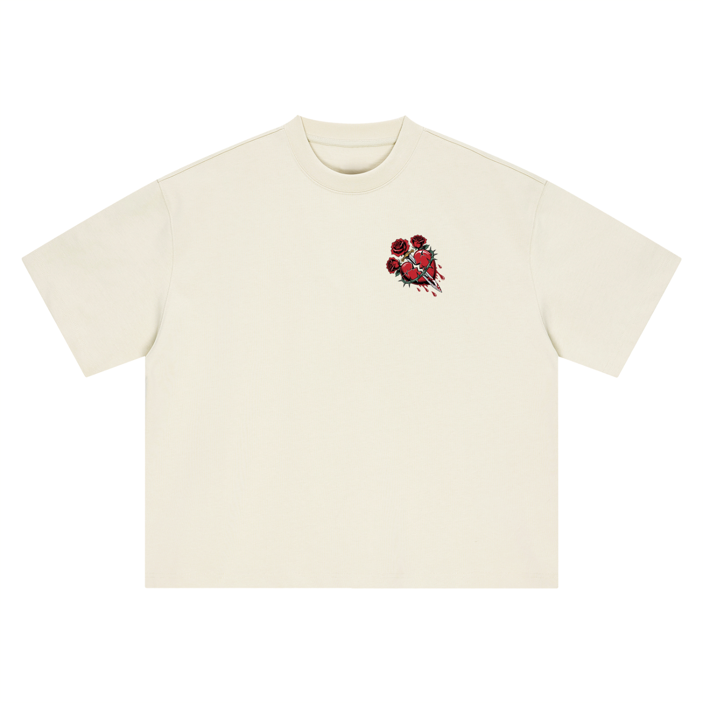 Vintage' Pierced Heart Boxy Oversized T-Shirt