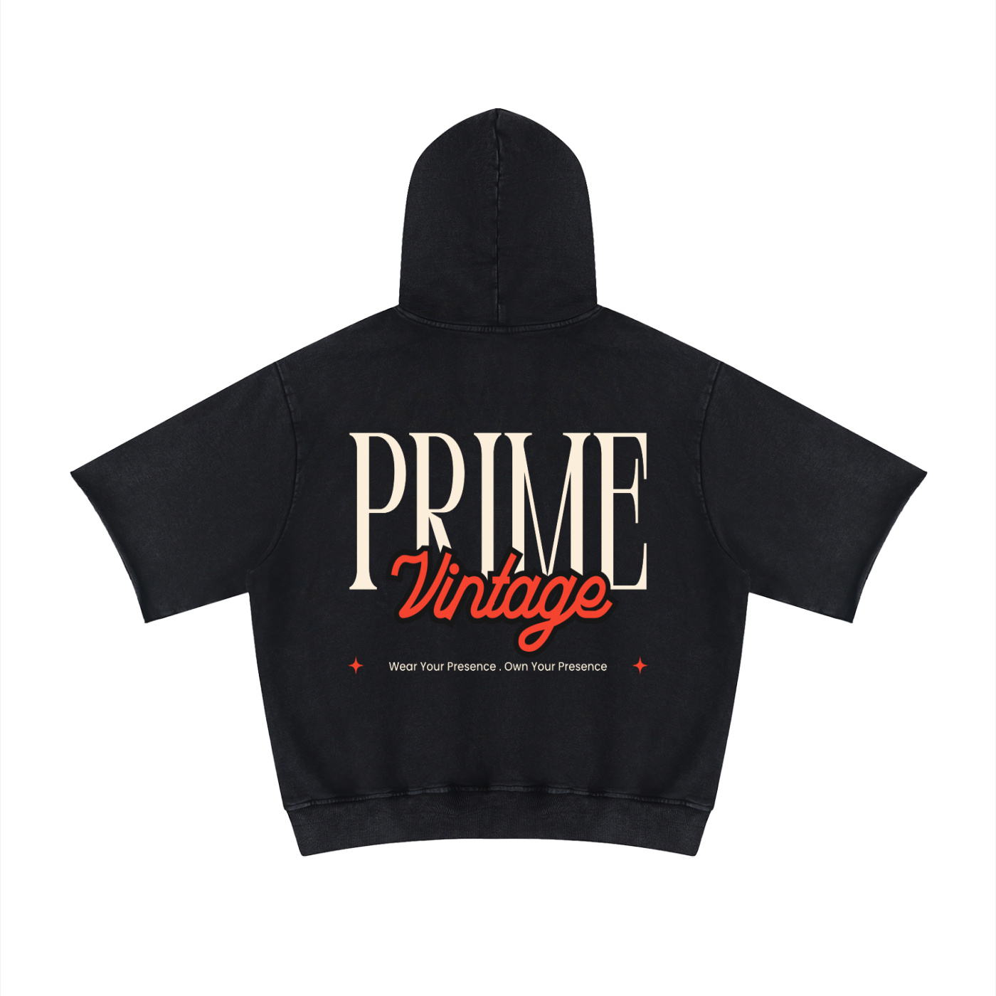 Vintage Unisex Mineral Wash Short Sleeve Hoodie