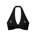 Women's Pleated Halter Sports Bra