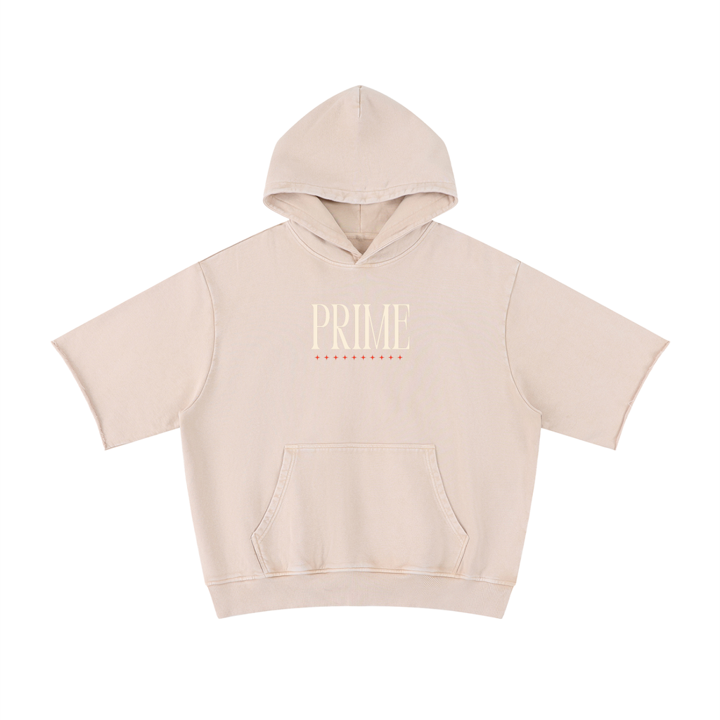 Vintage Unisex Mineral Wash Short Sleeve Hoodie