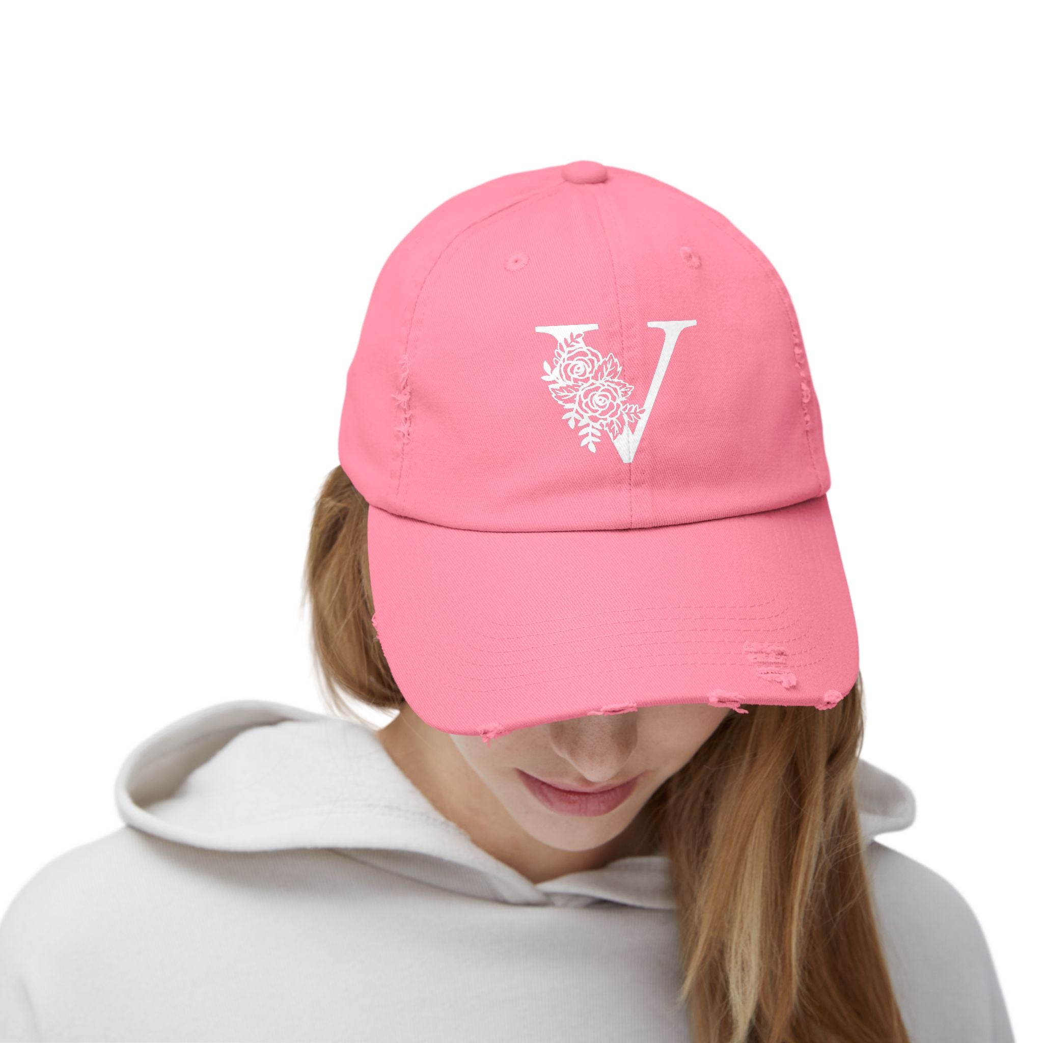 Distressed Classic Cap — Women's Edition "V" Signature Hat