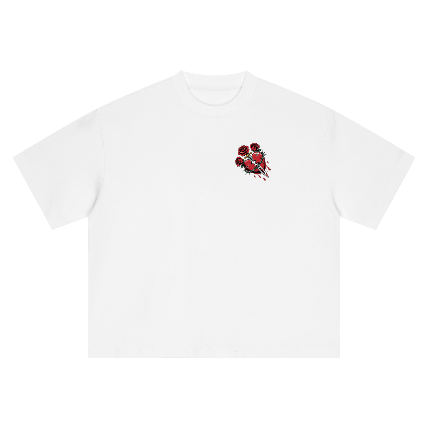 Vintage' Pierced Heart Boxy Oversized T-Shirt