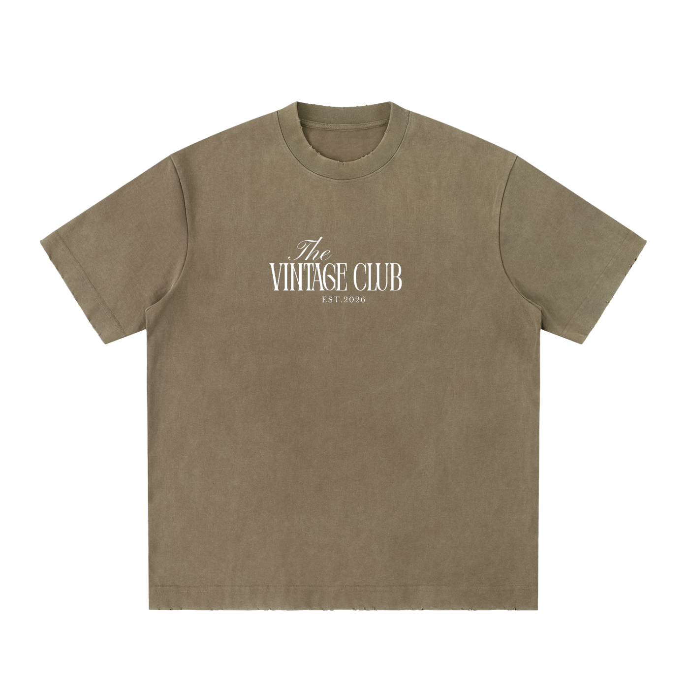 Heavyweight Vintage Washed Frayed T-Shirt