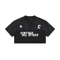 Women’s Cropped Paneled V-Neck Jersey