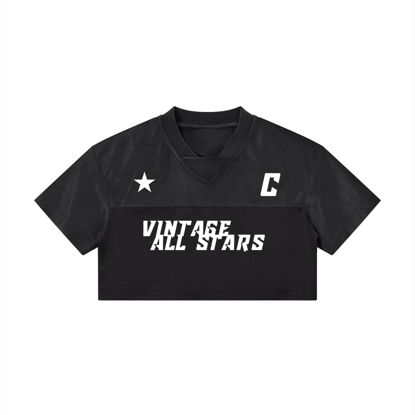 Women’s Cropped Paneled V-Neck Jersey
