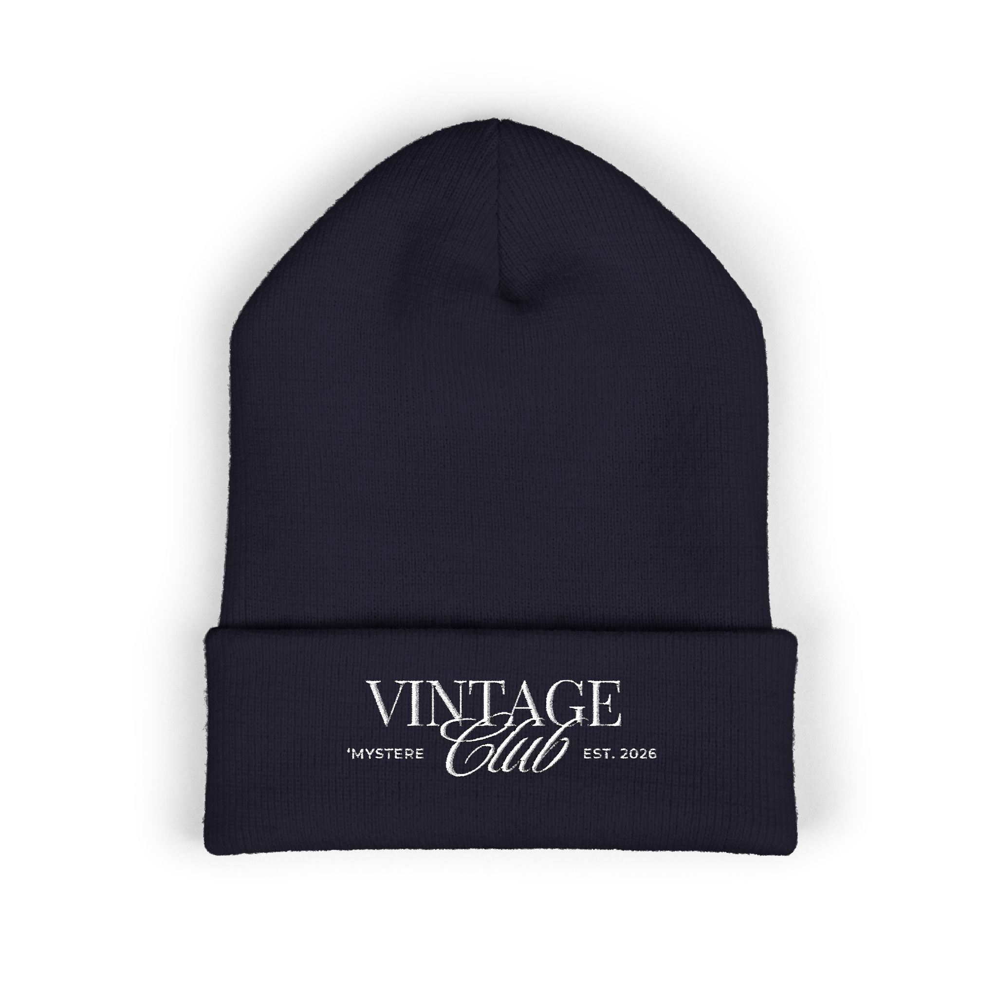 Vintage Club Embroidered Cuffed Beanie