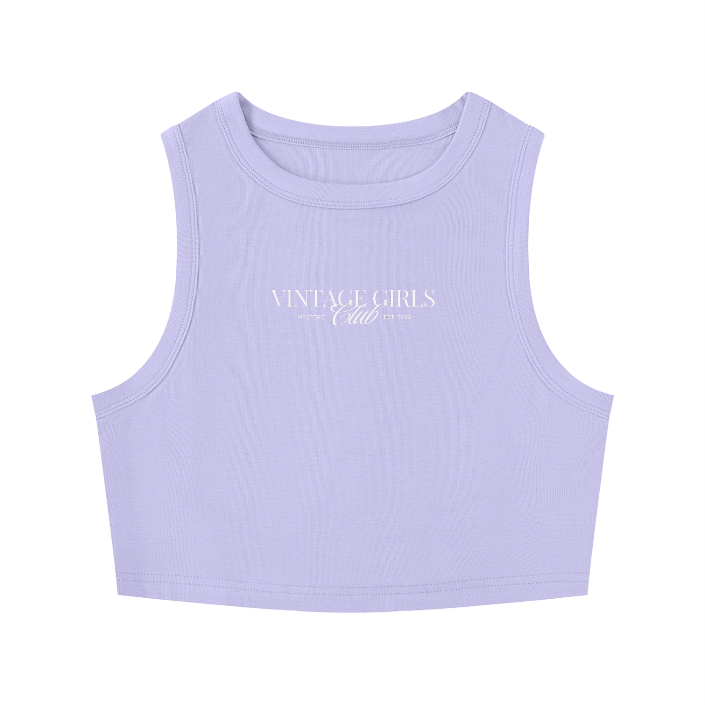 Vintage Women's Tight Crewneck Crop Tank Top