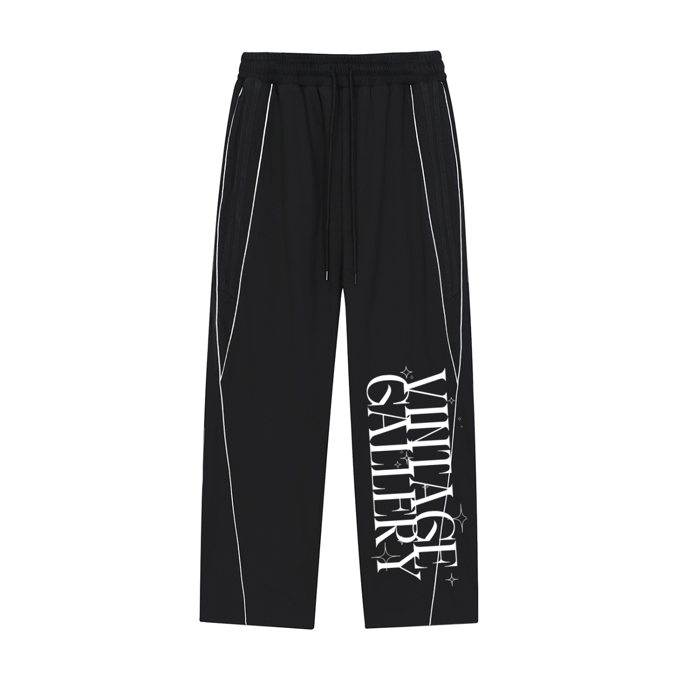 Vintage Gallery Reflection Striped Straight-Leg Sweatpants