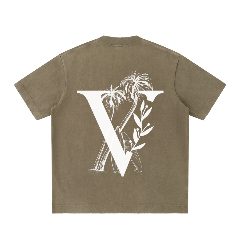 Heavyweight Vintage Washed Frayed T-Shirt