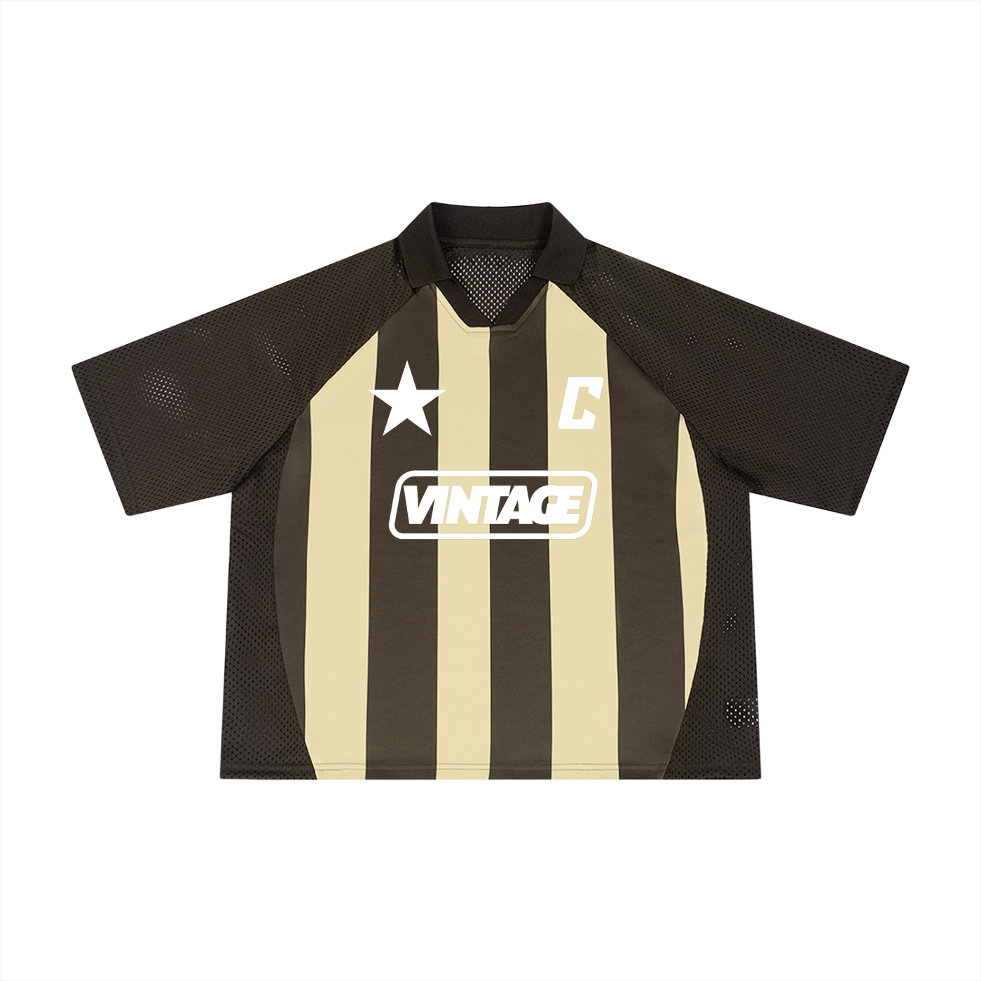 Unisex Striped Mesh Boxy Soccer Jersey