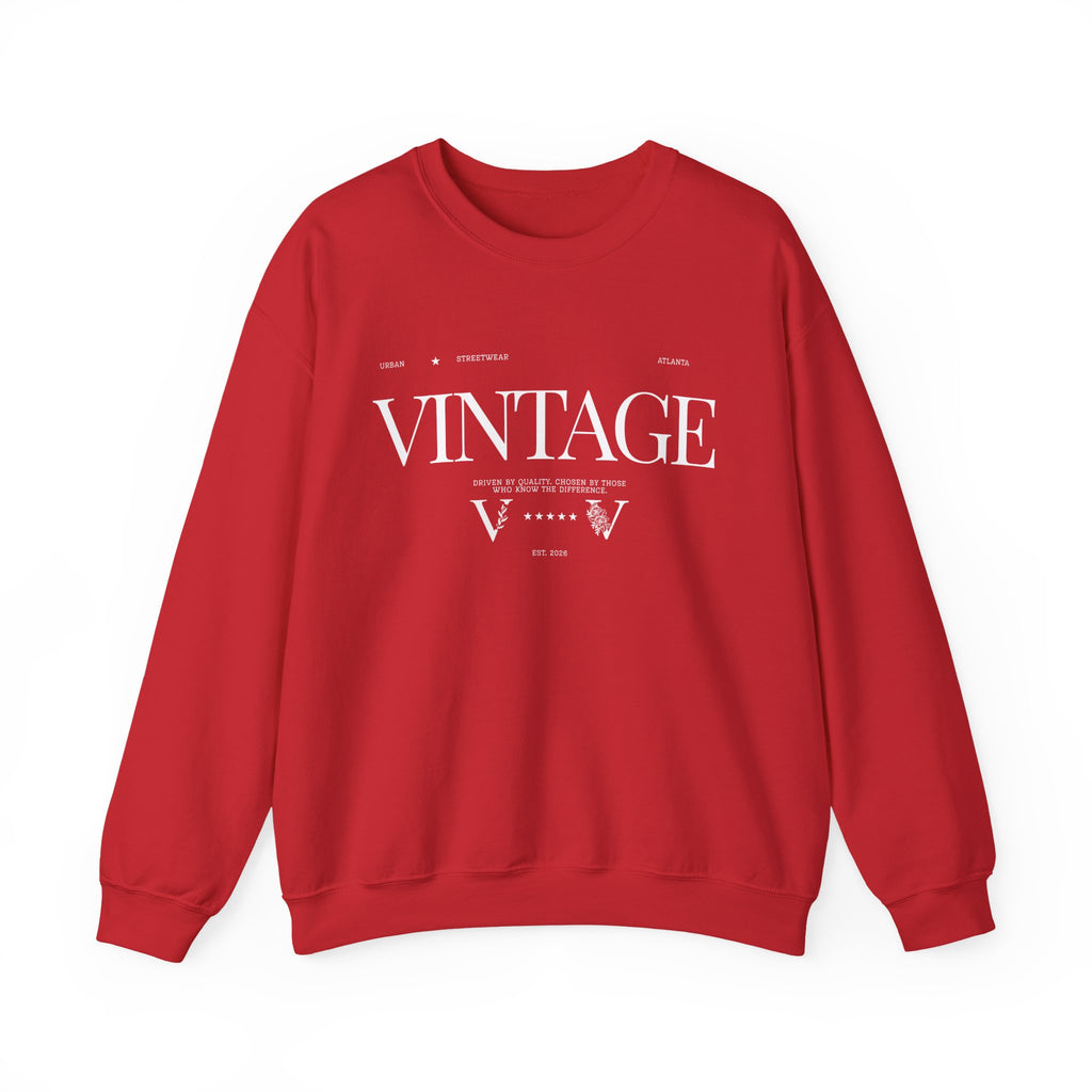 Vintage Crewneck Sweatshirt — Retro 'VINTAGE' Graphic Pullover