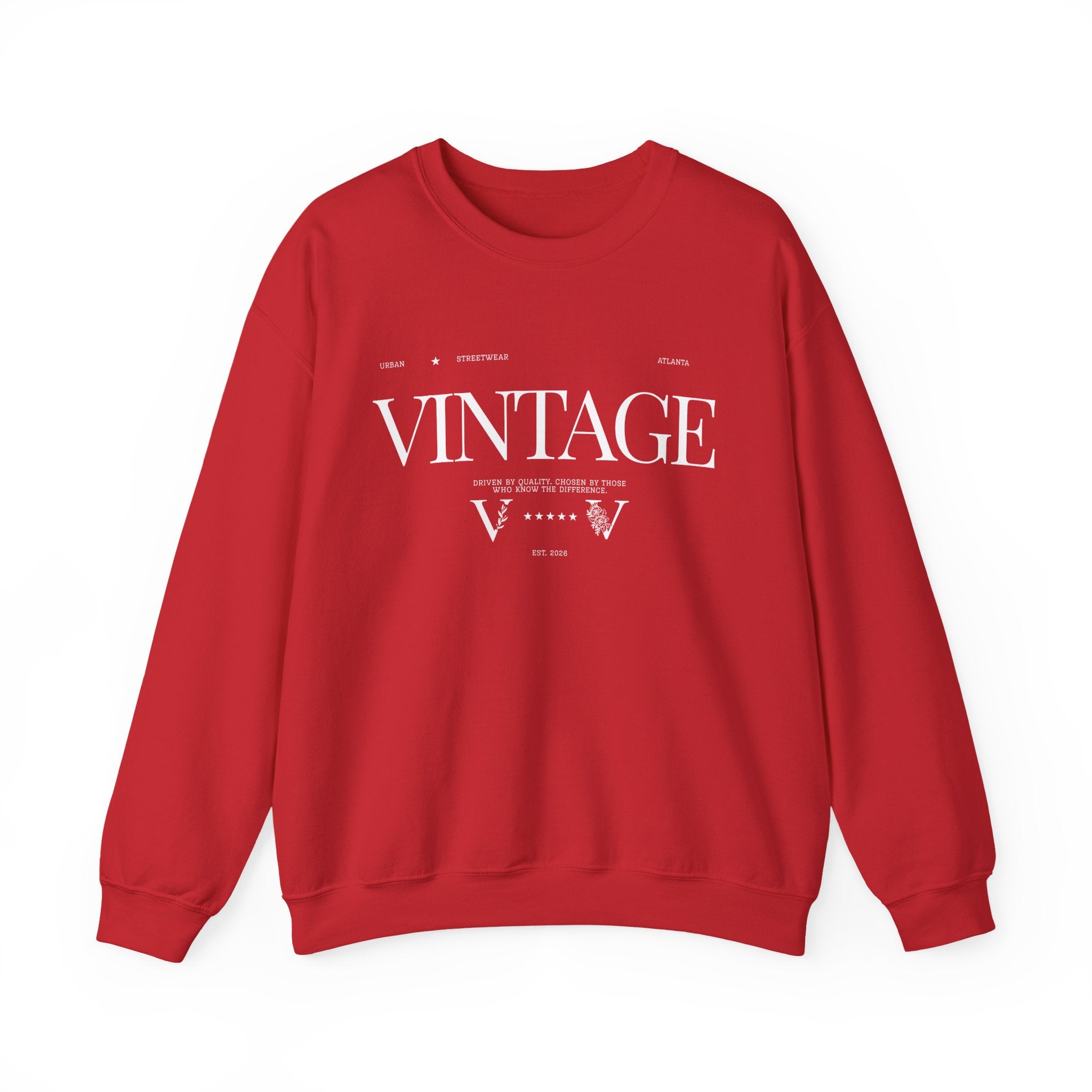 Vintage Crewneck Sweatshirt — Retro 'VINTAGE' Graphic Pullover