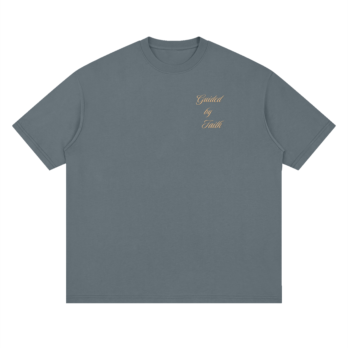 Philippians 4:13, Streetwear Loose Drop Shoulder T-Shirt "Guided by Faith Edition"