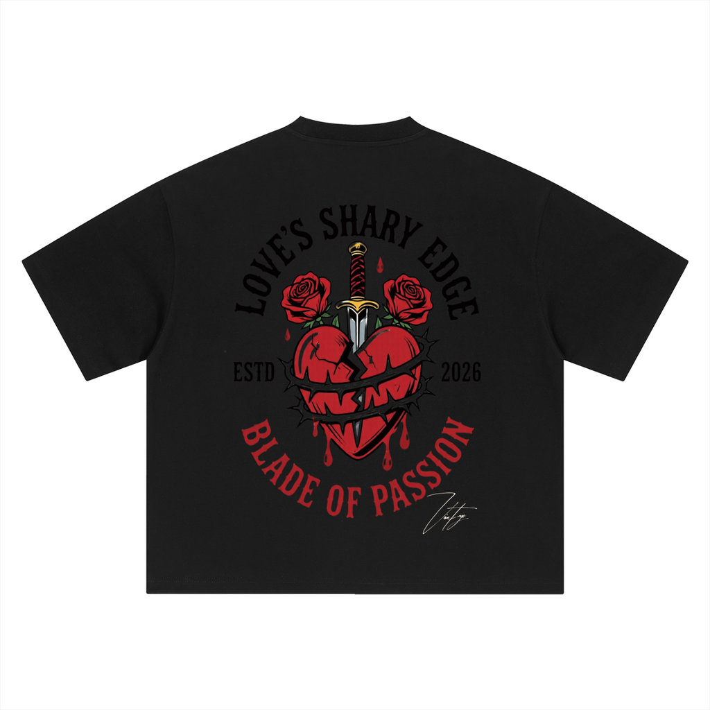 Vintage' Pierced Heart Boxy Oversized T-Shirt