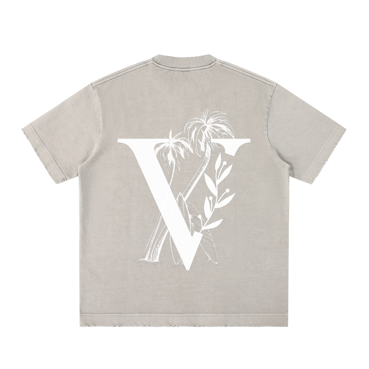 Heavyweight Vintage Washed Frayed T-Shirt
