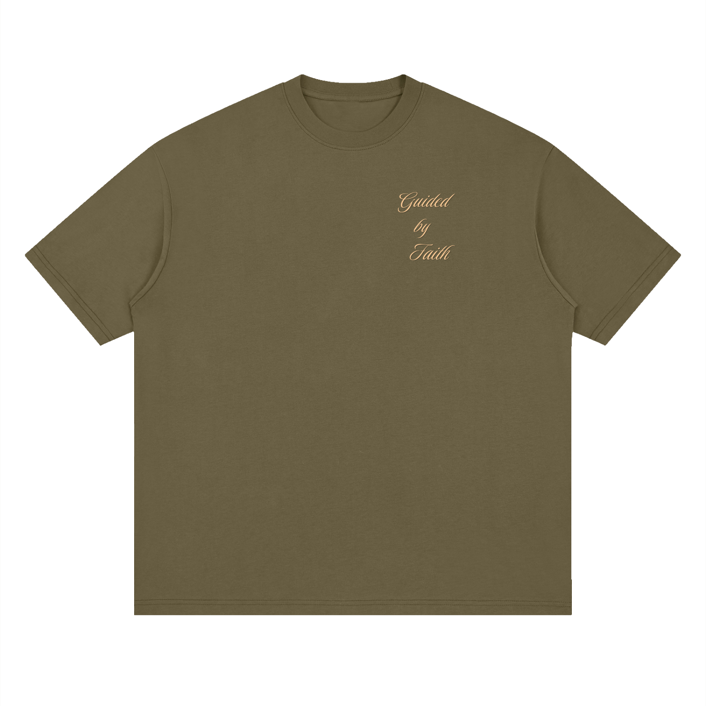 Philippians 4:13, Streetwear Loose Drop Shoulder T-Shirt "Guided by Faith Edition"