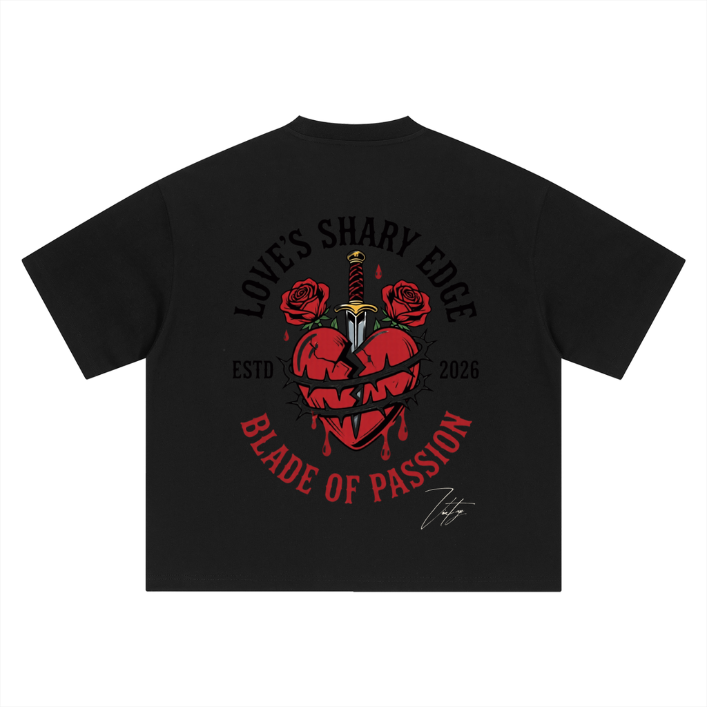Vintage' Pierced Heart Boxy Oversized T-Shirt