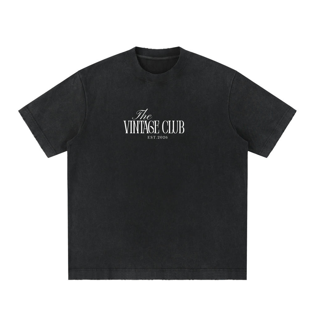 Heavyweight Vintage Washed Frayed T-Shirt