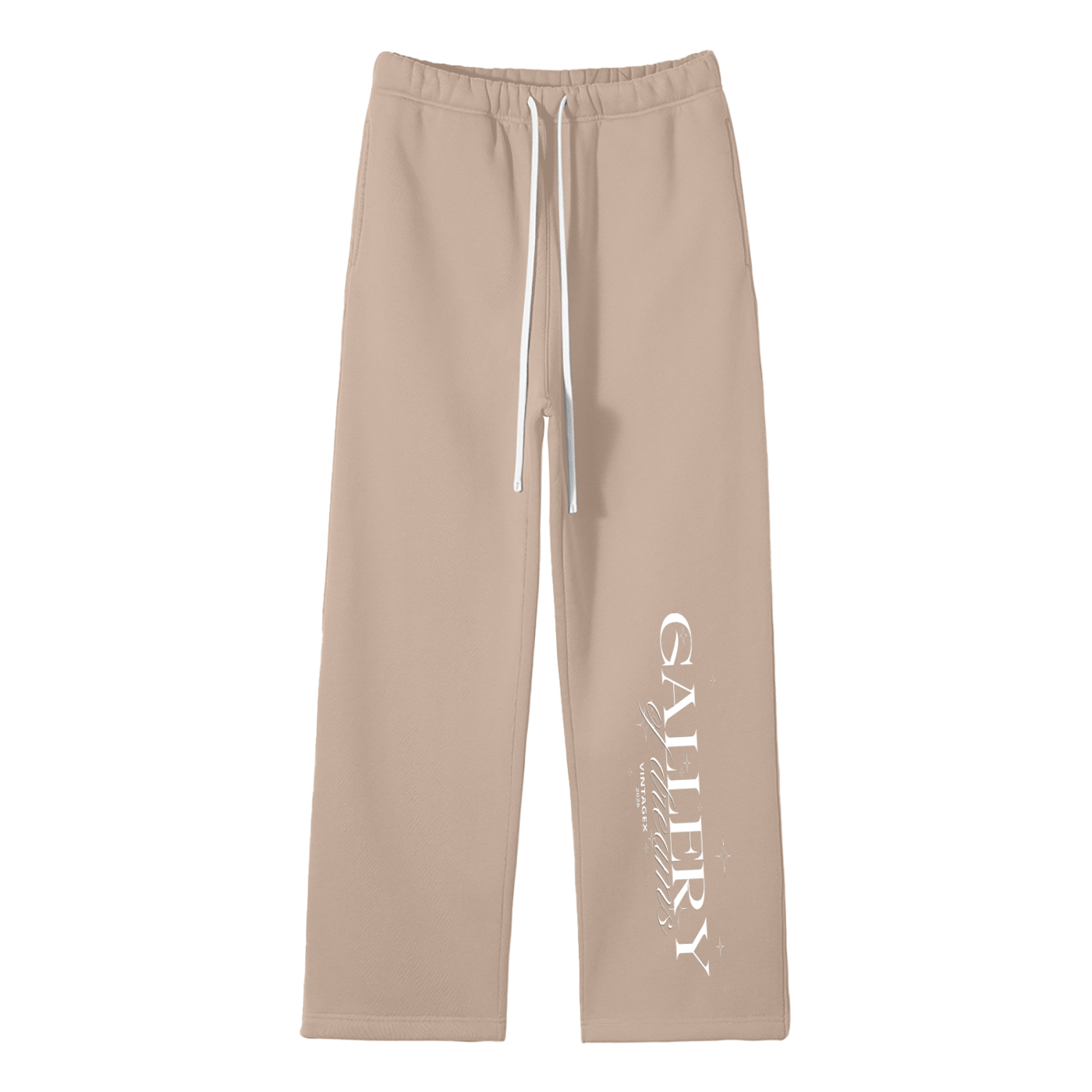 Vintage Unisex Solid Color Fleece Straight Leg Pants