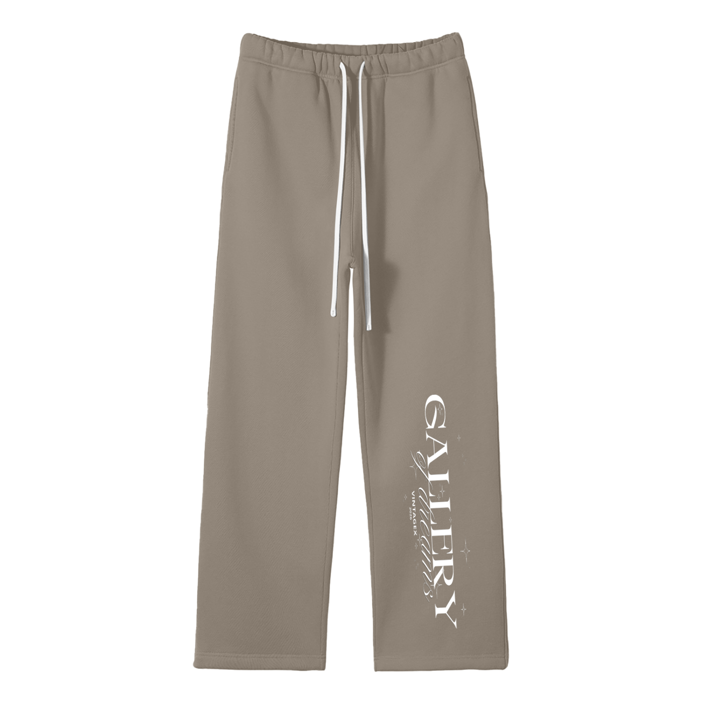 Vintage Unisex Solid Color Fleece Straight Leg Pants