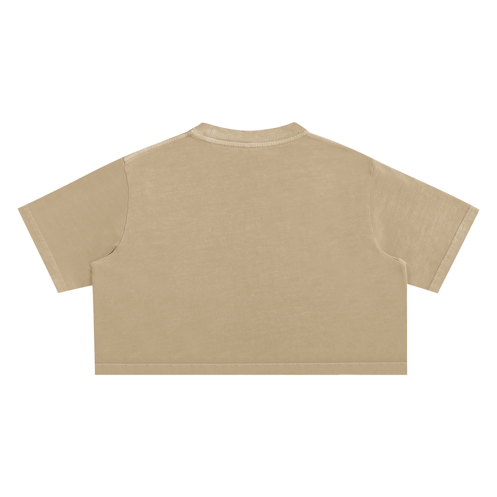 Identity is Everything' Snow Washed Crop Top