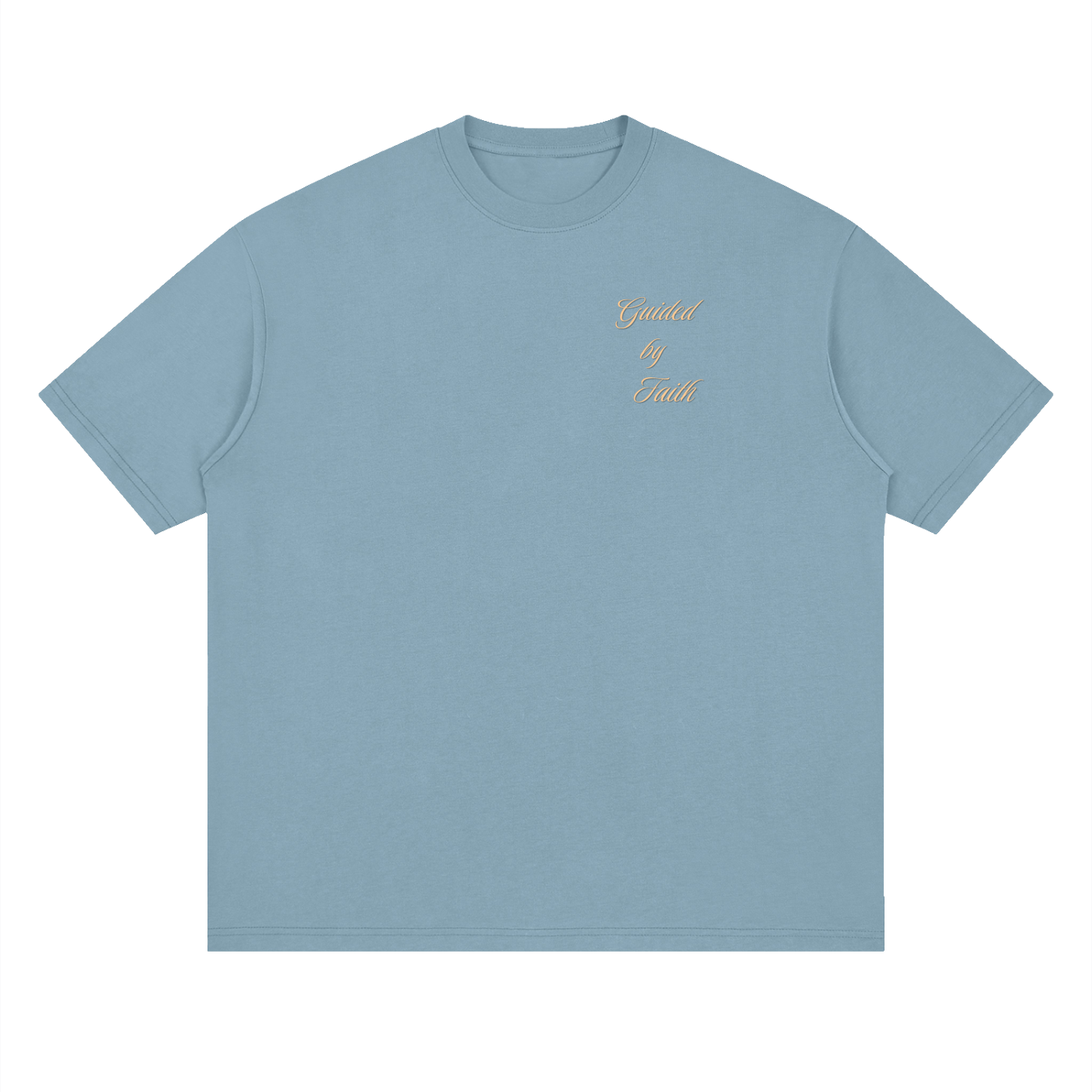 Philippians 4:13, Streetwear Loose Drop Shoulder T-Shirt "Guided by Faith Edition"