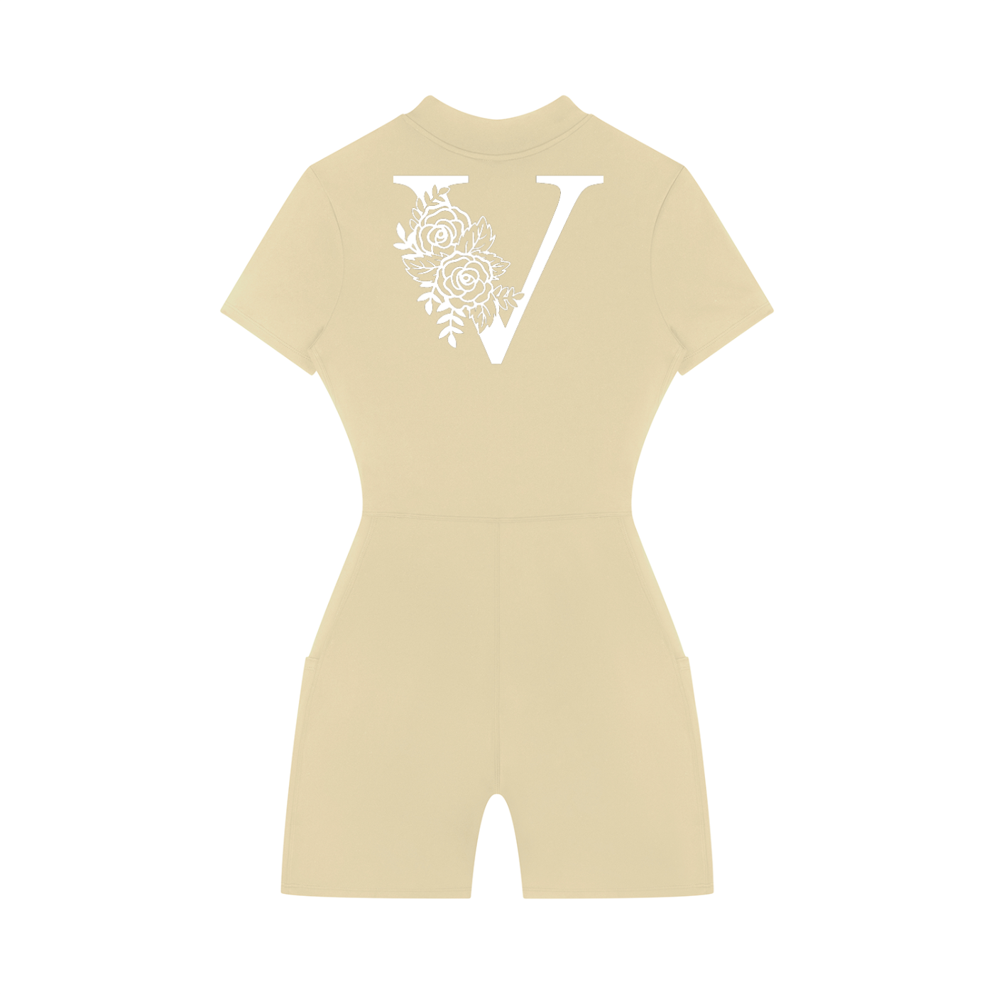 Women's Quarter-Zip Short Sleeve Romper