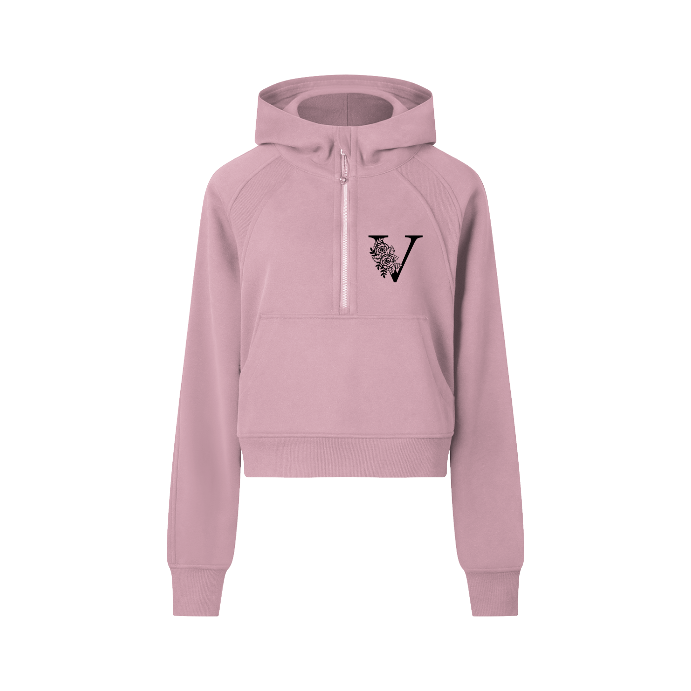 Cropped Half-Zip Hoodie