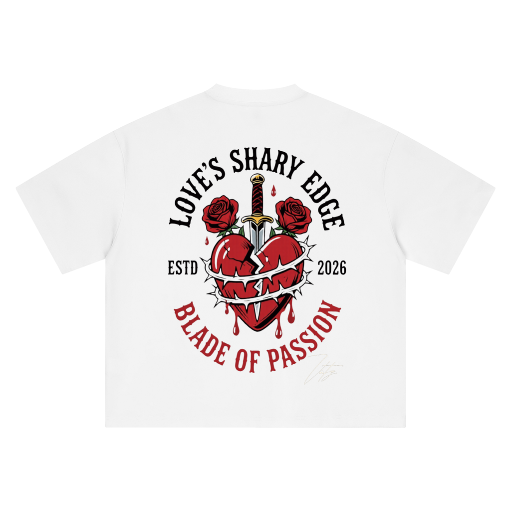 Vintage' Pierced Heart Boxy Oversized T-Shirt