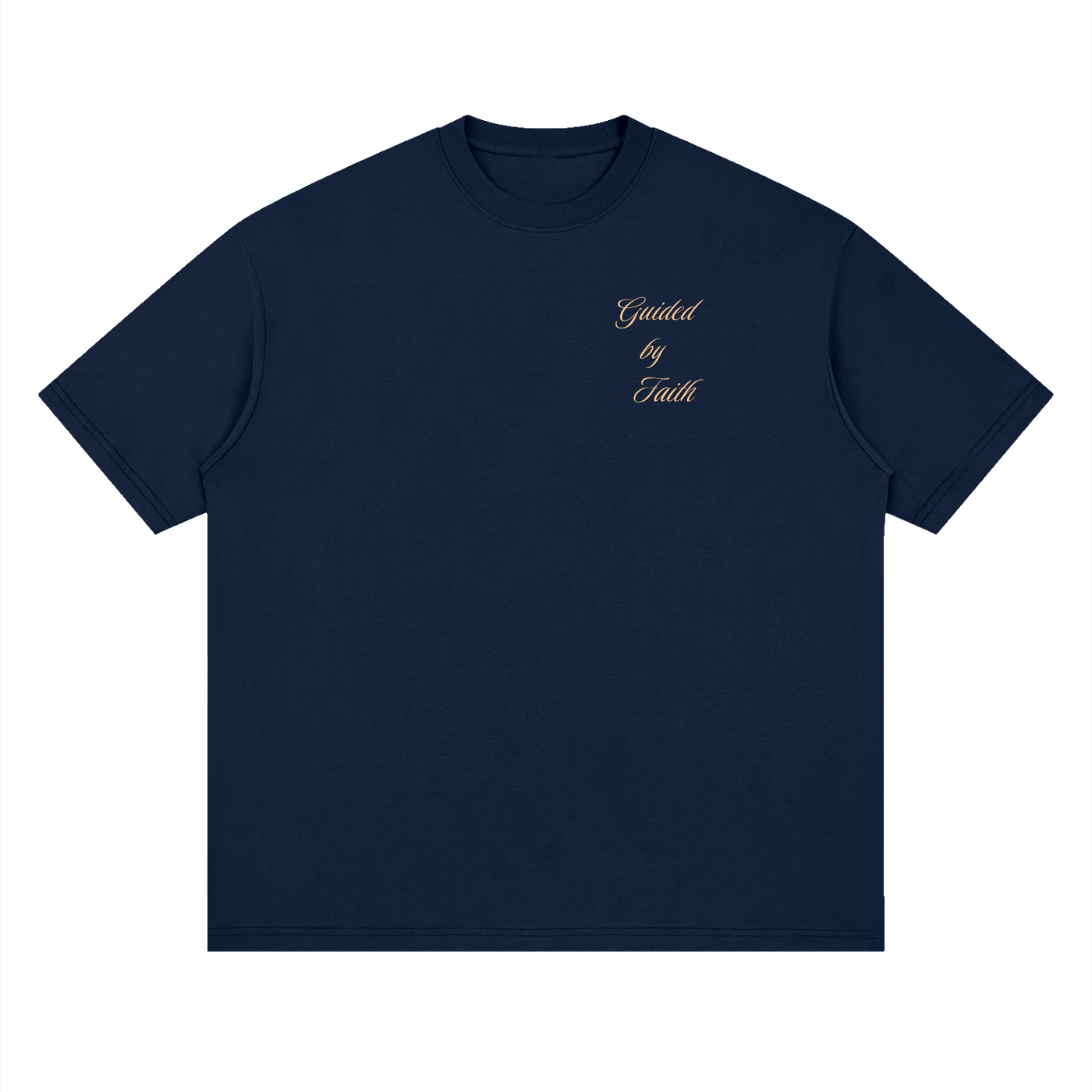 Philippians 4:13, Streetwear Loose Drop Shoulder T-Shirt "Guided by Faith Edition"