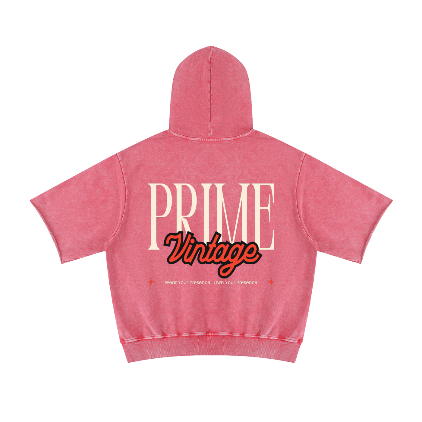 Vintage Unisex Mineral Wash Short Sleeve Hoodie