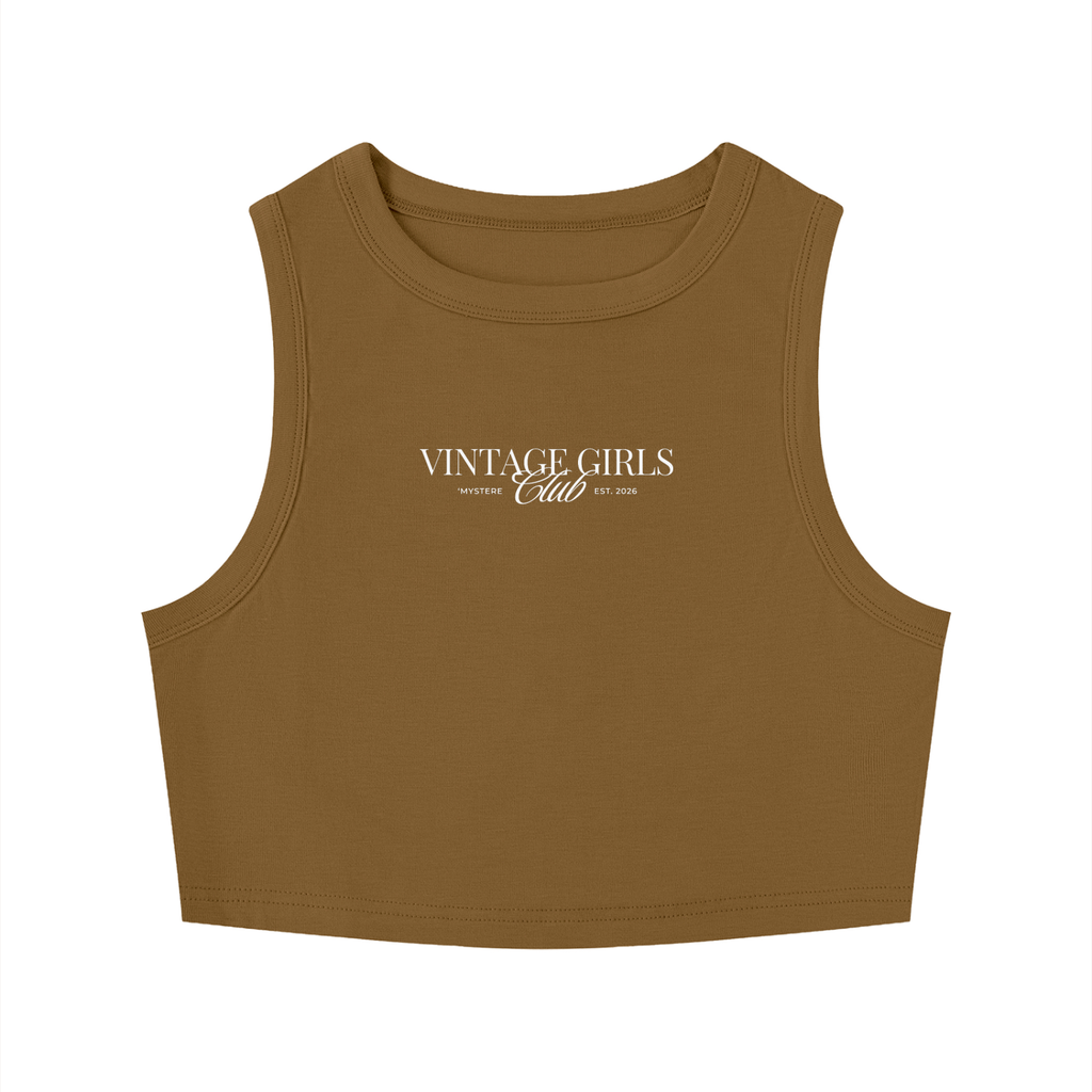 Vintage Women's Tight Crewneck Crop Tank Top