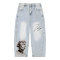Men's Vintage Wash Sunfade Barrel Leg Jeans