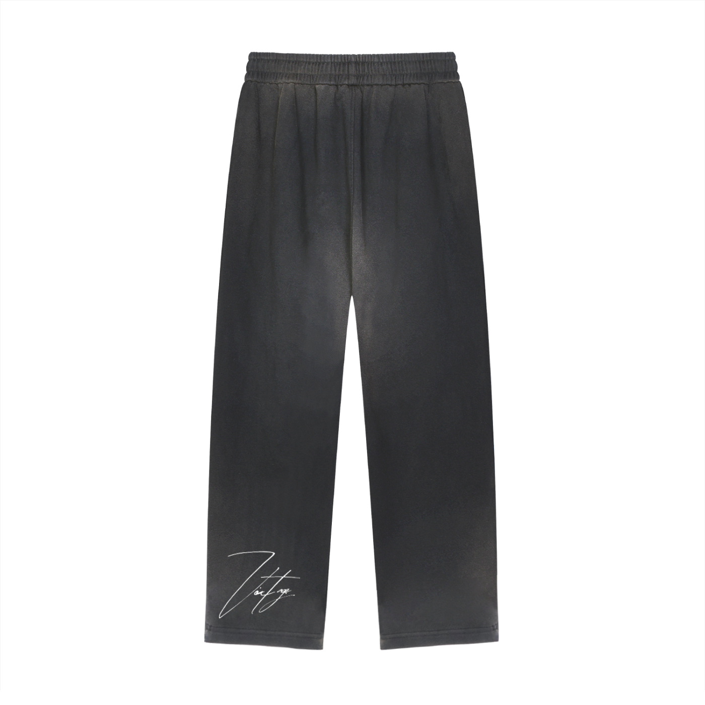 Sun Fade Raw Edge Straight-Leg Sweatpants