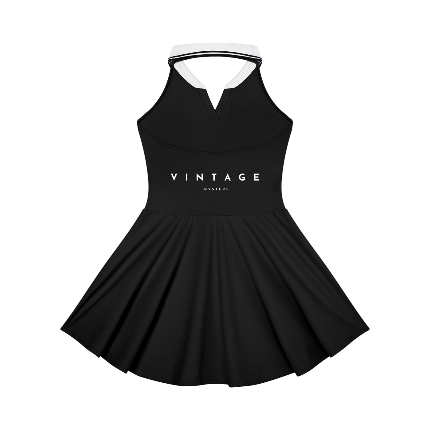 Women's Collared Halter A-Line Tennis Dress