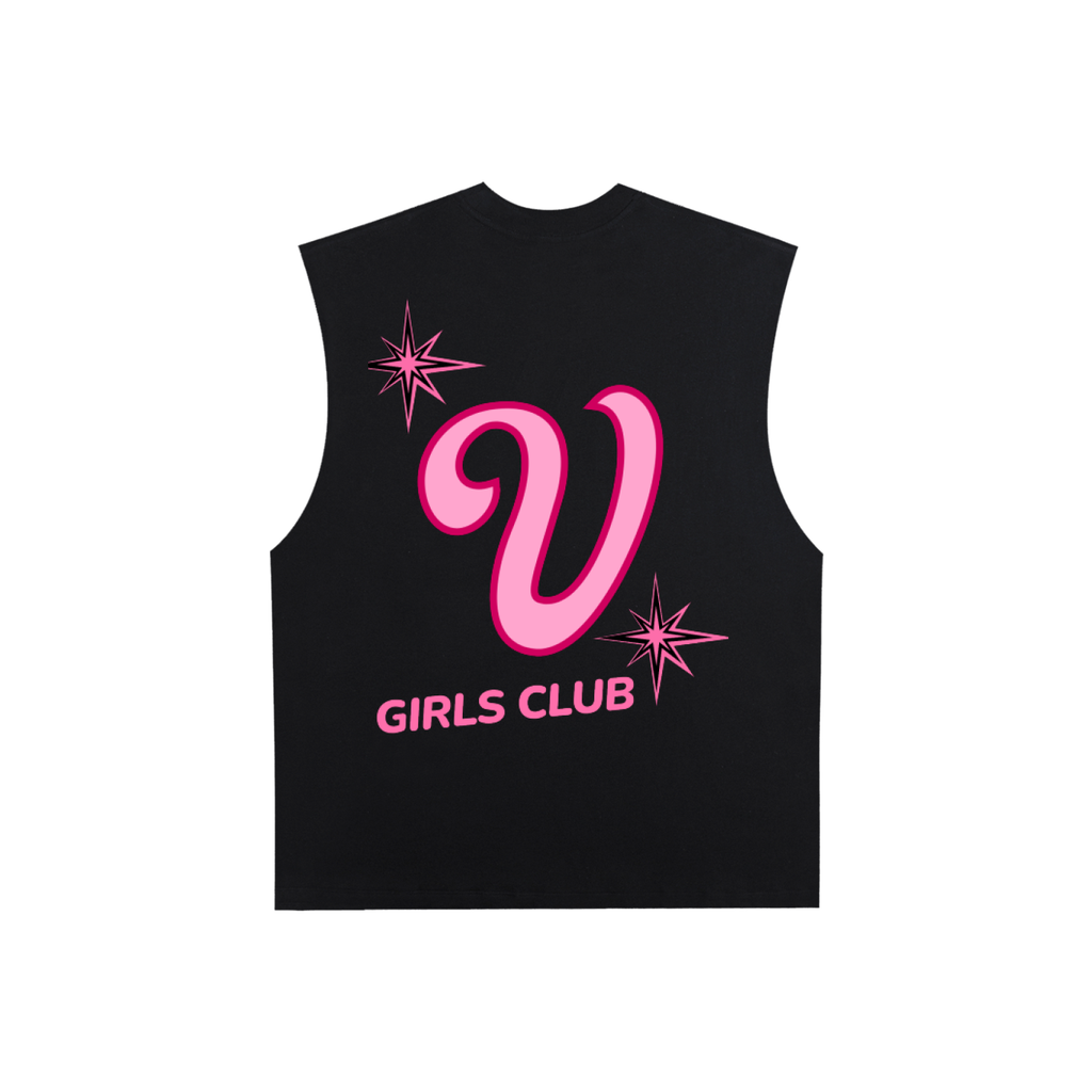 Vintage Girl's Club Raw Edge Cotton Tank Top