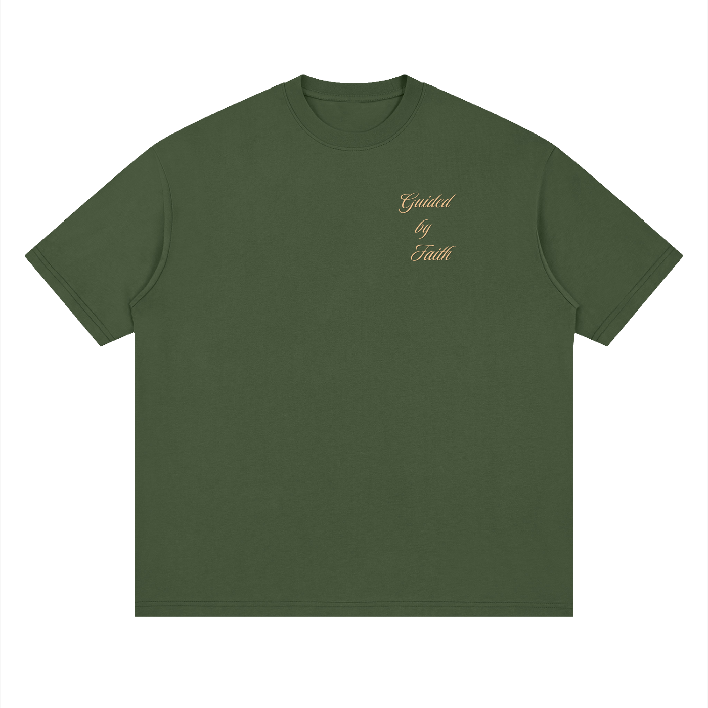 Philippians 4:13, Streetwear Loose Drop Shoulder T-Shirt "Guided by Faith Edition"