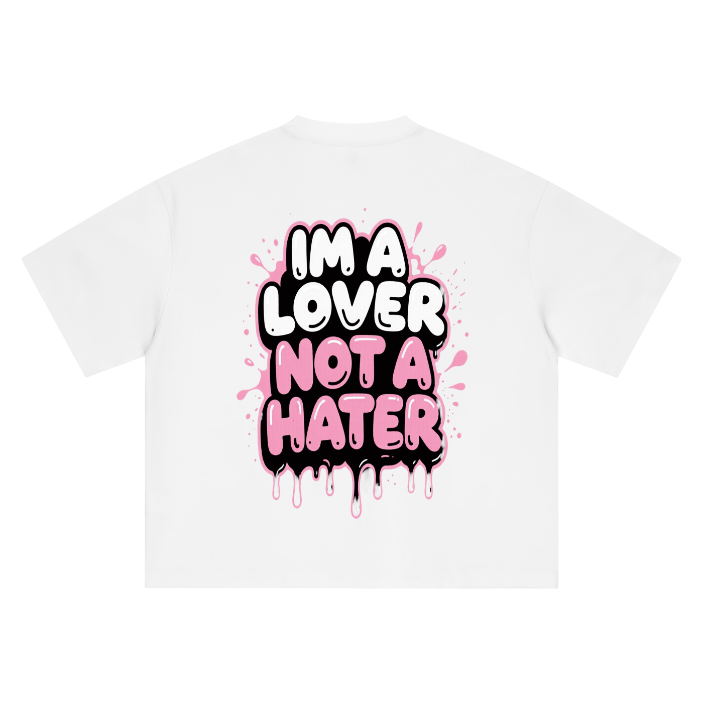 "Lover not a Hater" ' Boxy Oversized T-Shirt