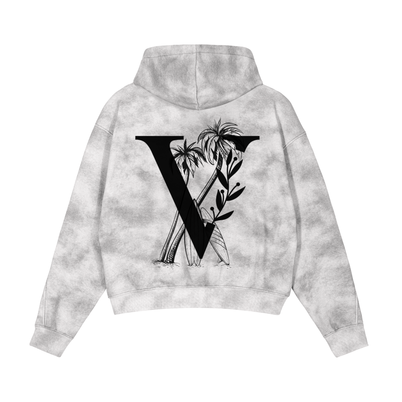 Dirty Washed Zip-Up Fleece Hoodie