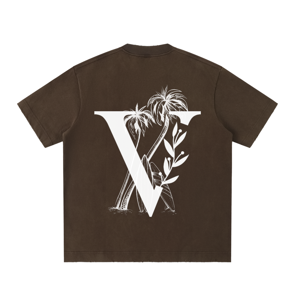 Heavyweight Vintage Washed Frayed T-Shirt